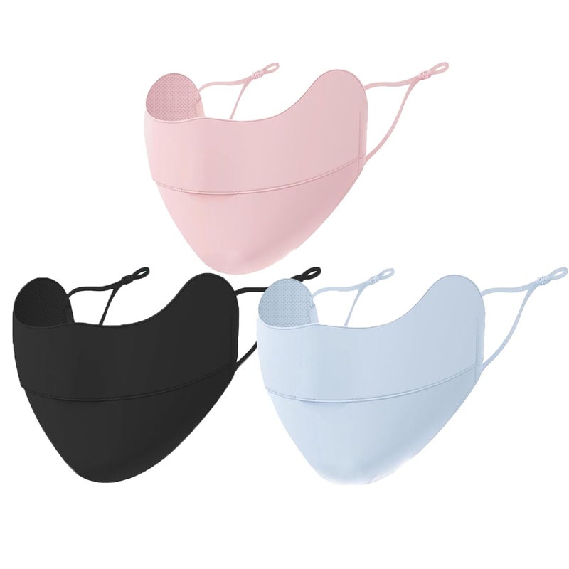 Enignic UV Face Mask Sun Protection,UPF 50+Blocks 98% of UVA/UVB Rays,UV Face Mask for Women Washable Reusable(3PCS) - Image 1